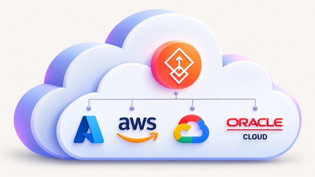 Azure, AWS, Google Cloud, Oracle Cloud